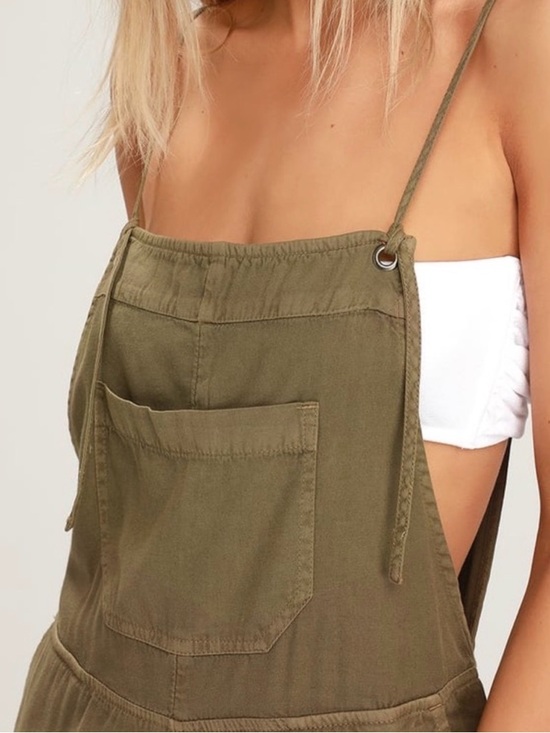 Billabong Pants - Billabong Olive Green Utility Romper